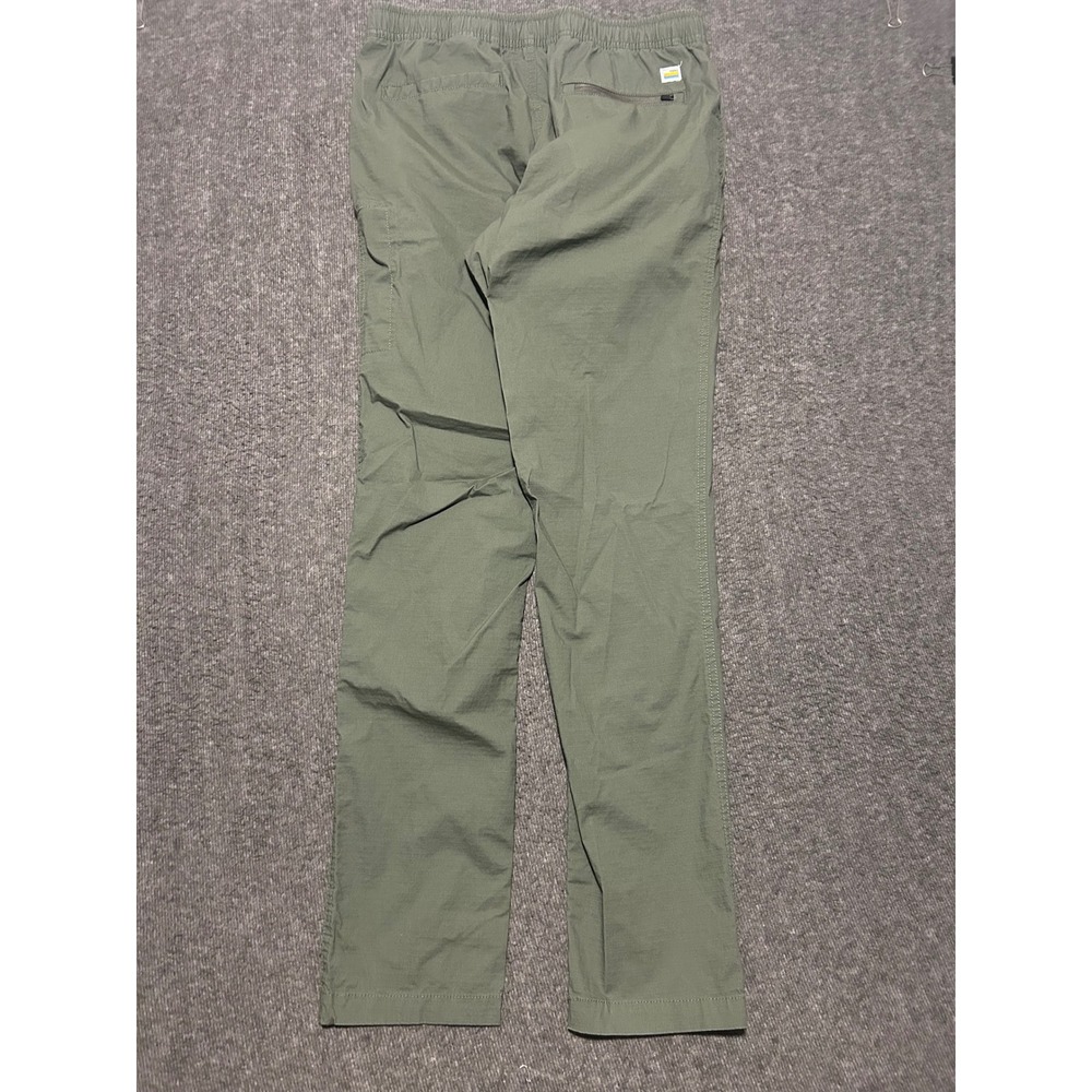 Vuori Ripstop Pant Mens Medium green Organic Cotton V412 Stretch drawstring - Picture 2 of 6